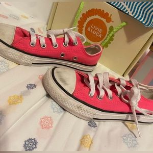 Neon pink Converses